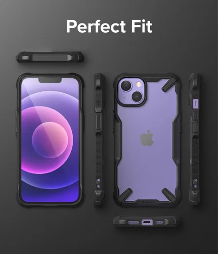 Ringke Fusion X Apple iPhone 13 Hoesje Back Cover Transparant Zwart afbeelding 10