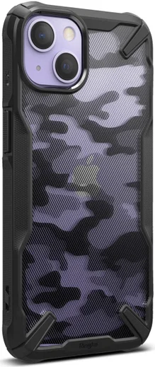 Ringke Fusion X Apple iPhone 13 Hoesje Back Cover Camo Zwart afbeelding 1