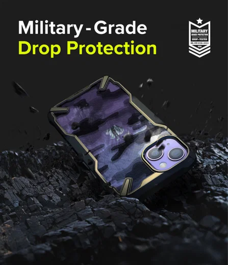 Ringke Fusion X Apple iPhone 13 Hoesje Back Cover Camo Zwart afbeelding 5