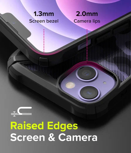 Ringke Fusion X Apple iPhone 13 Hoesje Back Cover Camo Zwart afbeelding 7