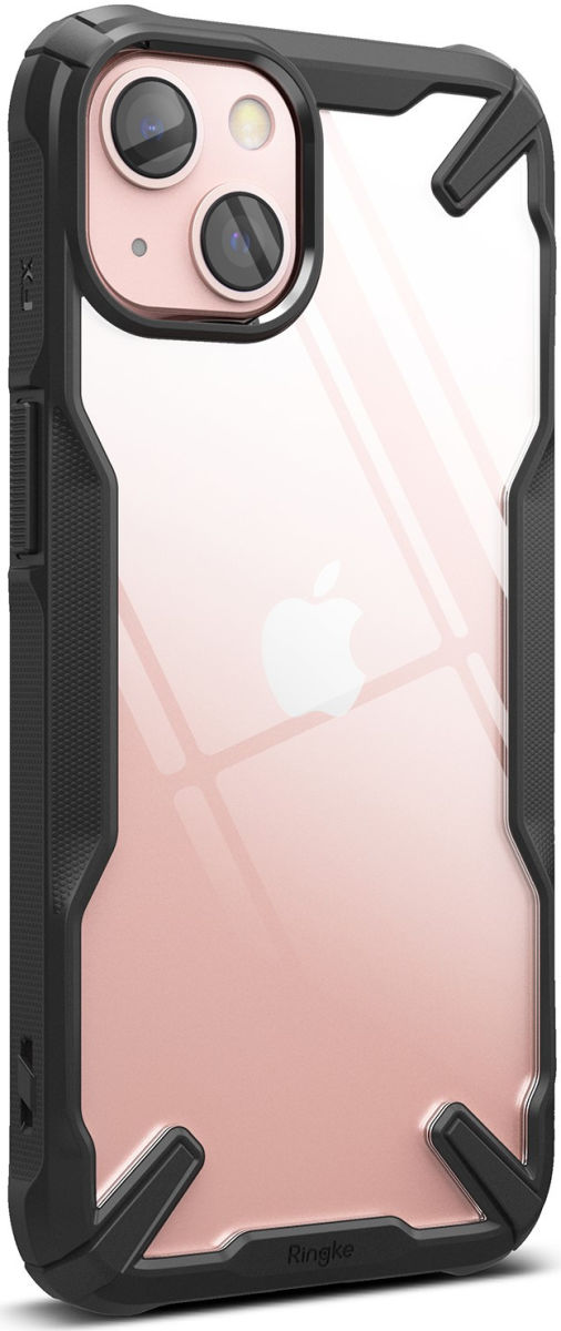 Ringke Fusion X Apple iPhone 13 Mini Hoesje Transparant Zwart afbeelding 1