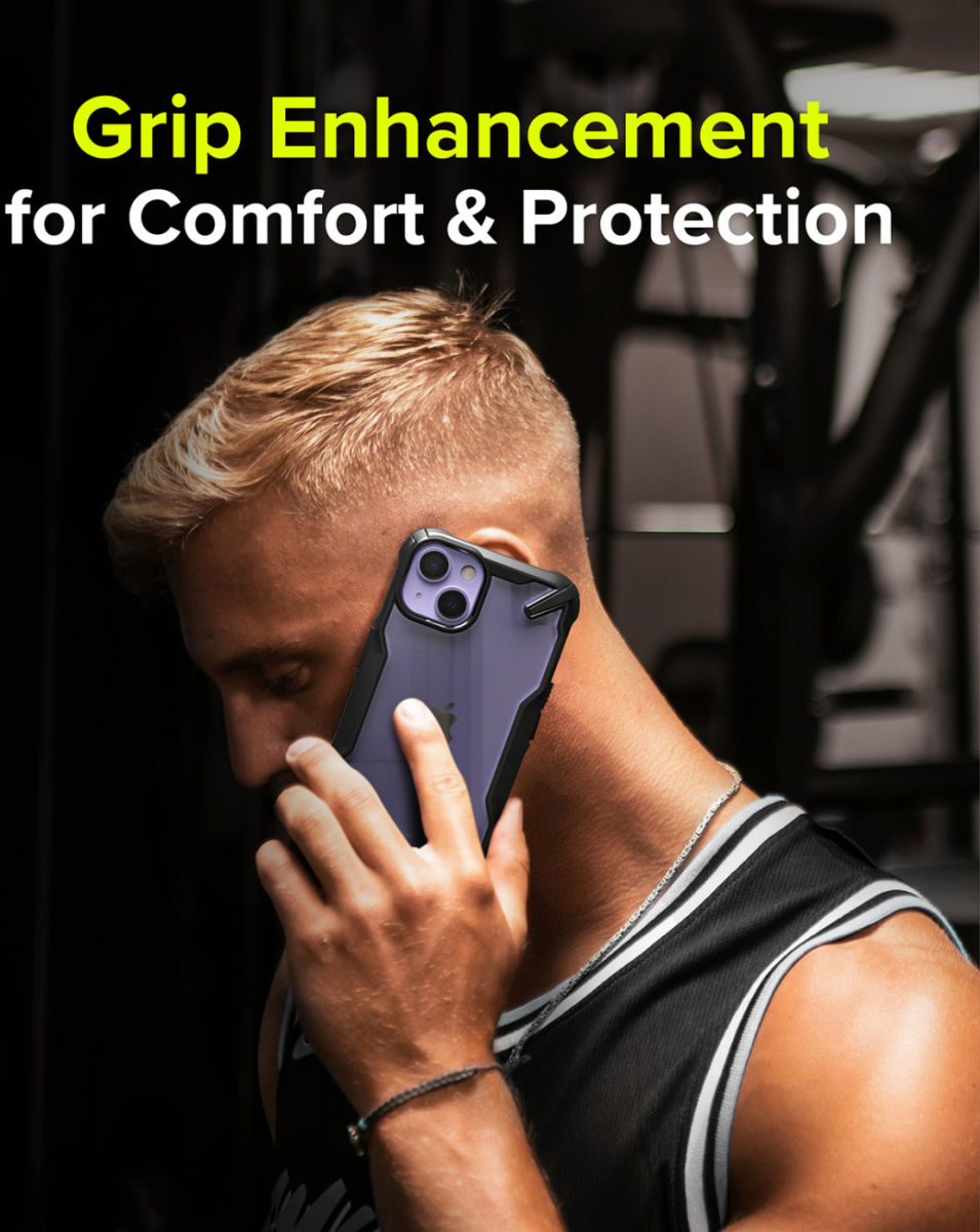 Ringke Fusion X Apple iPhone 13 Mini Hoesje Transparant Zwart afbeelding 6