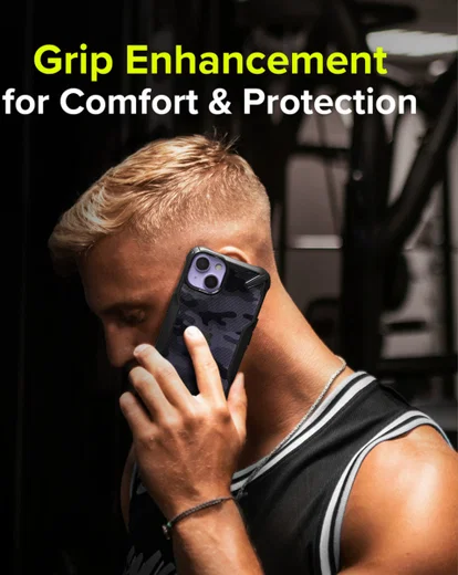 Ringke Fusion X Apple iPhone 13 Mini Hoesje Camo Zwart afbeelding 5