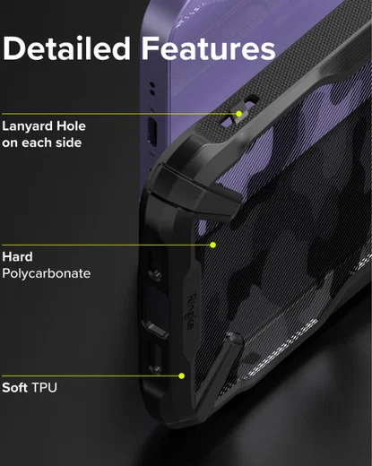 Ringke Fusion X Apple iPhone 13 Mini Hoesje Camo Zwart afbeelding 6