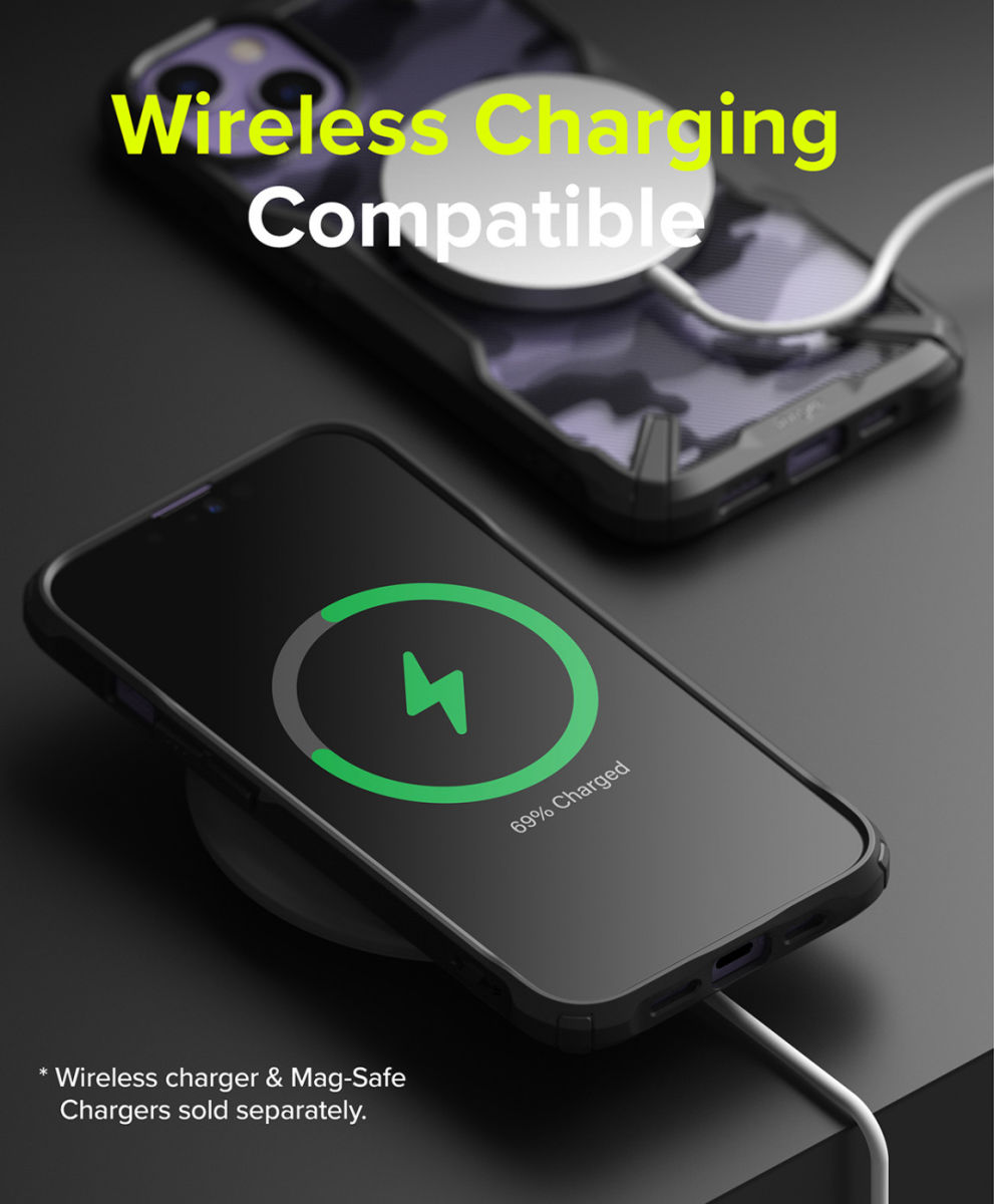 Ringke Fusion X Apple iPhone 13 Mini Hoesje Camo Zwart afbeelding 9