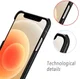 Apple iPhone 13 Mini Hoesje Back Cover Lederen Coating Zwart afbeelding 4