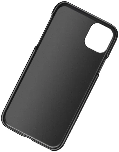 Apple iPhone 13 Mini Hoesje Back Cover Lederen Coating Zwart afbeelding 3