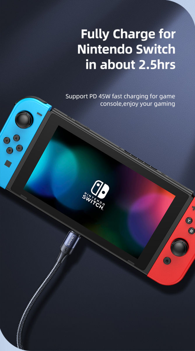 Fast Charge 100W PD USB-C Snellaad Kabel 5A Gevlochten Nylon 3 Meter afbeelding 7