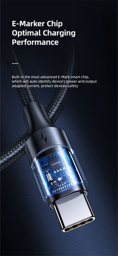 Fast Charge 100W PD USB-C Snellaad Kabel 5A Gevlochten Nylon 3 Meter afbeelding 8