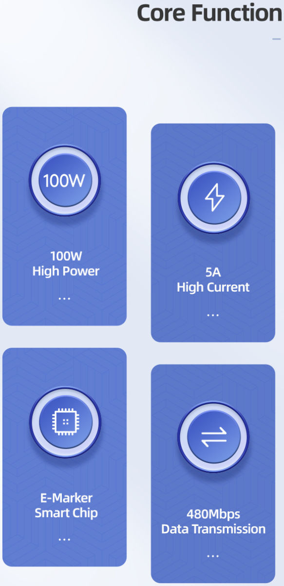 Fast Charge 100W PD USB-C Snellaad Kabel 5A Gevlochten Nylon 3 Meter afbeelding 11