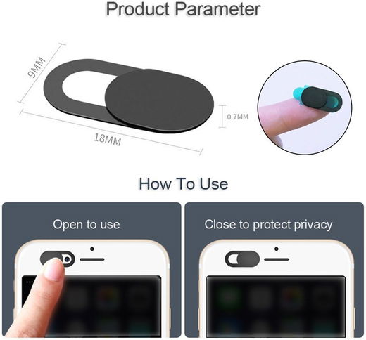 WebCam/Camera Cover voor Smartphone/MacBook/iPad/Tablet/Laptop 6-Pack afbeelding 5