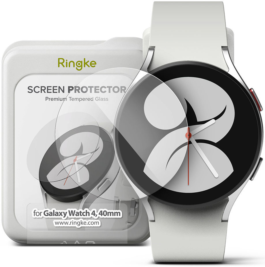 Ringke ID - Glass Samsung Galaxy Watch 4 40MM Screen Protector (4-Pack) afbeelding 1