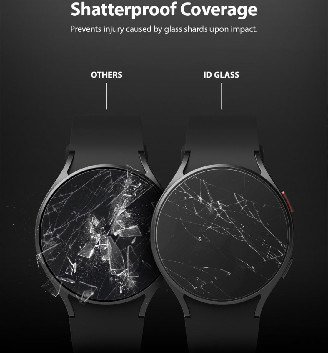 Ringke ID - Glass Samsung Galaxy Watch 4 40MM Screen Protector (4-Pack) afbeelding 8