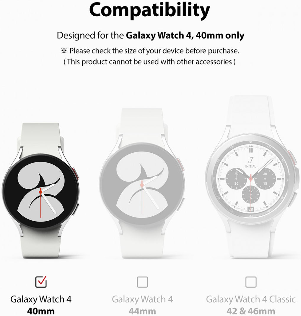 Ringke ID - Glass Samsung Galaxy Watch 4 40MM Screen Protector (4-Pack) afbeelding 10