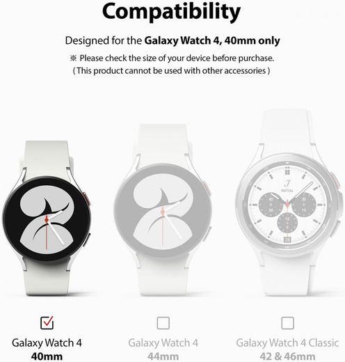 Ringke ID - Glass Samsung Galaxy Watch 4 40MM Screen Protector (4-Pack) afbeelding 10