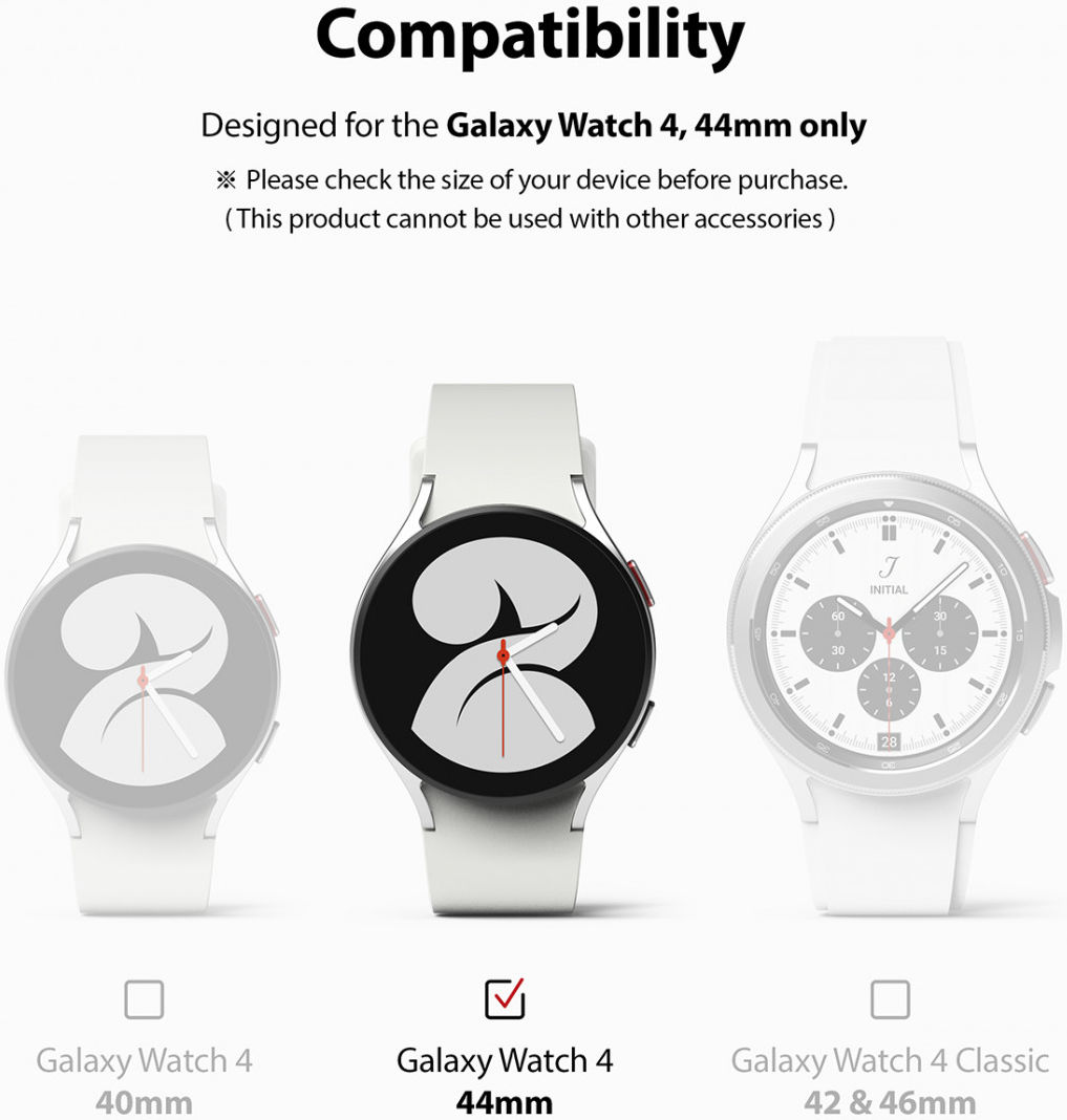 Ringke ID - Glass Samsung Galaxy Watch 4 44MM Screen Protector (4-Pack) afbeelding 10