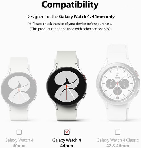 Ringke ID - Glass Samsung Galaxy Watch 4 44MM Screen Protector (4-Pack) afbeelding 10