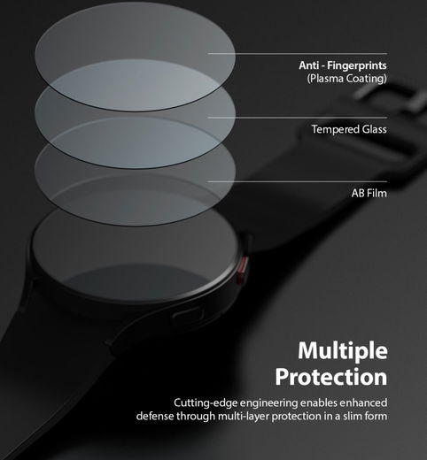 Ringke ID - Glass Samsung Galaxy Watch 4 44MM Screen Protector (4-Pack) afbeelding 4