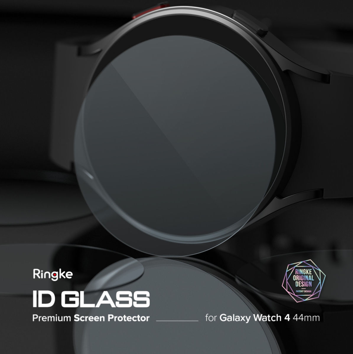 Ringke ID - Glass Samsung Galaxy Watch 4 44MM Screen Protector (4-Pack) afbeelding 9