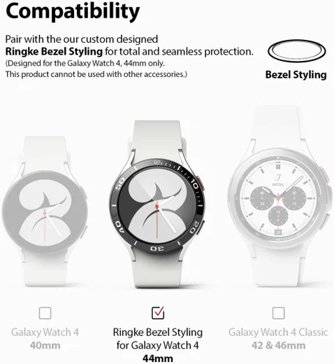 Ringke Bezel Styling Samsung Galaxy Watch 4 44MM Screen Protector (4P) afbeelding 11