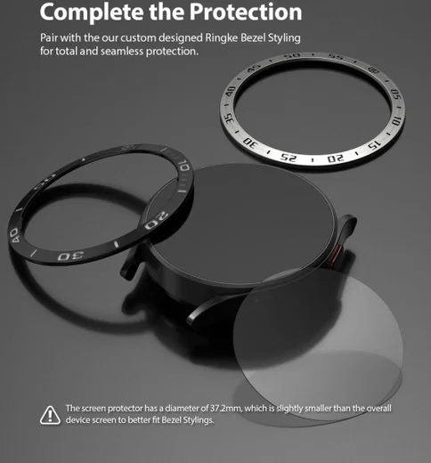 Ringke Bezel Styling Samsung Galaxy Watch 4 44MM Screen Protector (4P) afbeelding 3