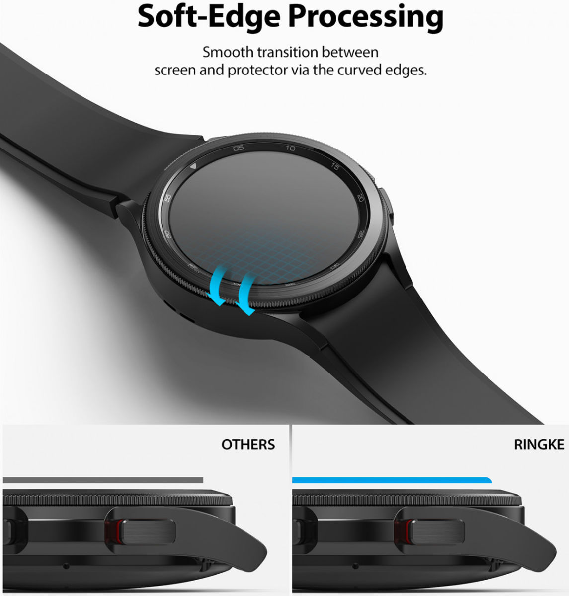 Ringke ID - Samsung Galaxy Watch 4 Classic 46MM Screen Protector 4-Pack afbeelding 7