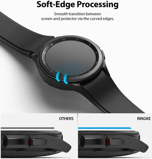 Ringke ID - Samsung Galaxy Watch 4 Classic 46MM Screen Protector 4-Pack afbeelding 7