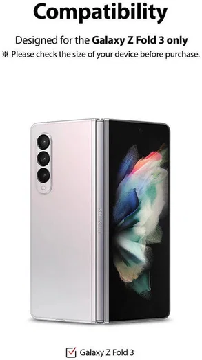 Ringke ID Glass Samsung Galaxy Z Fold 3 Screen Protector Display Folie afbeelding 11