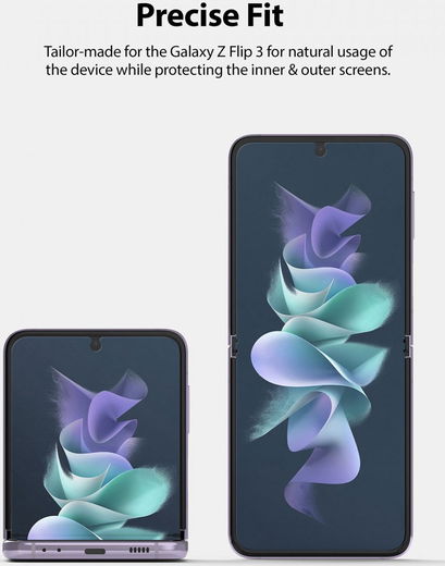 Ringke ID Glass Samsung Galaxy Z Flip 3 Screen protector Display Folie afbeelding 2
