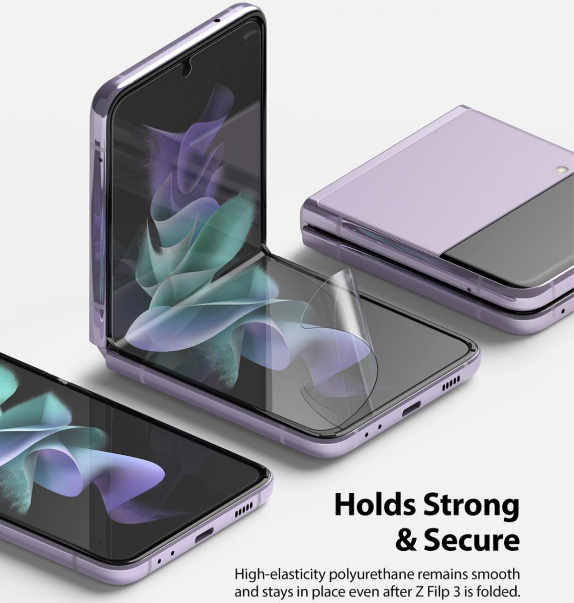 Ringke ID Glass Samsung Galaxy Z Flip 3 Screen protector Display Folie afbeelding 3