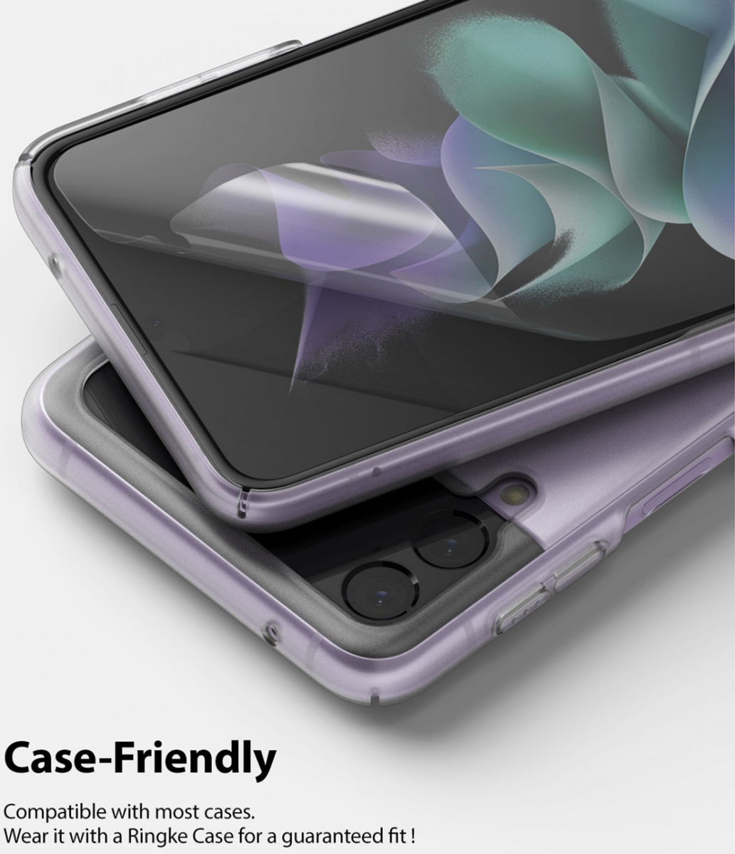 Ringke ID Glass Samsung Galaxy Z Flip 3 Screen protector Display Folie afbeelding 4