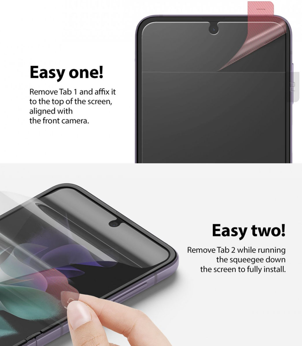 Ringke ID Glass Samsung Galaxy Z Flip 3 Screen protector Display Folie afbeelding 9