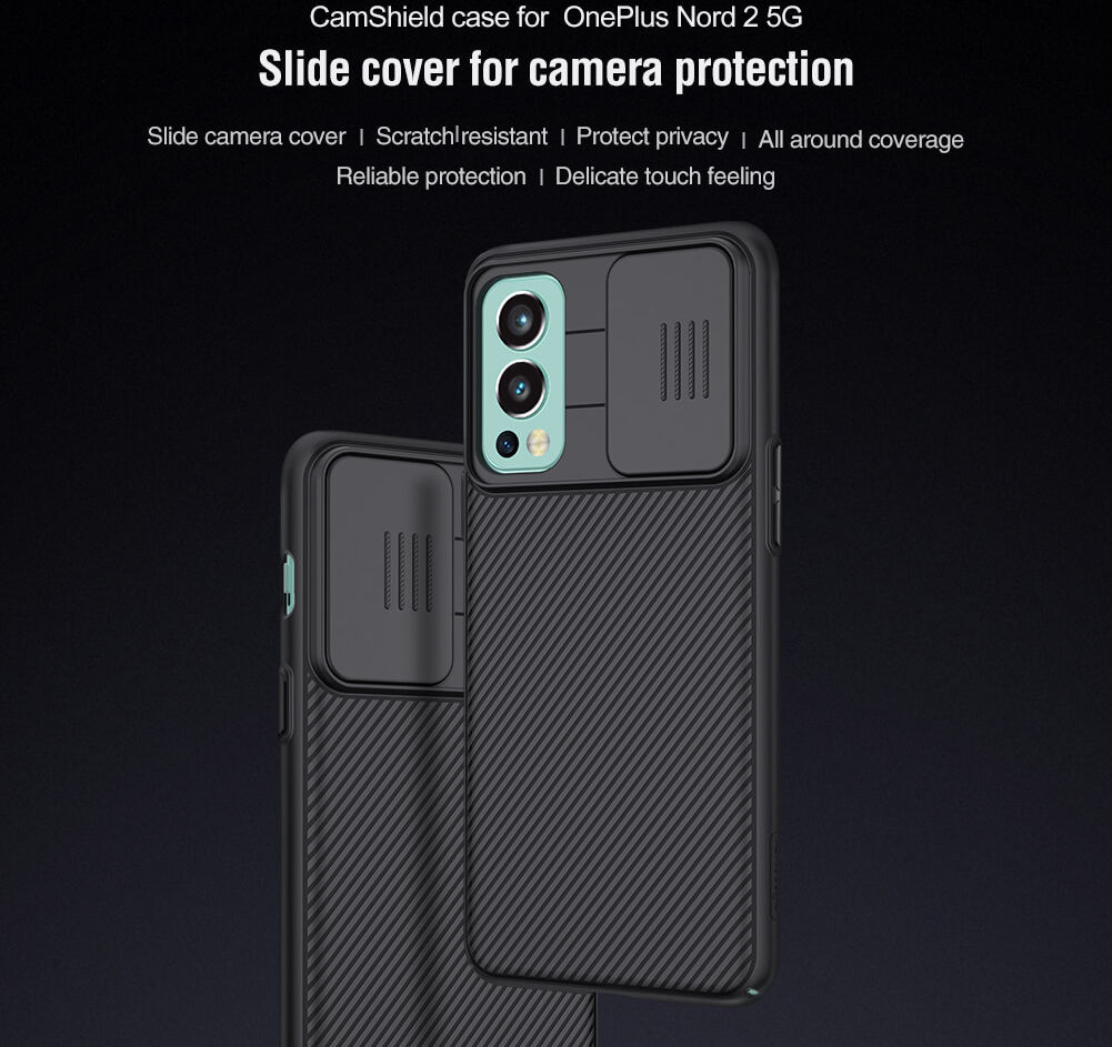 Nillkin CamShield OnePlus Nord 2 5G Hoesje met Camera Slider Zwart afbeelding 7
