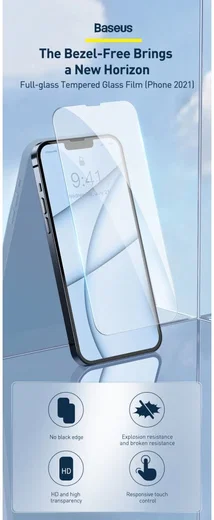 Baseus Apple iPhone 13 / Pro Tempered Glass Screenprotector (2-Pack) afbeelding 14