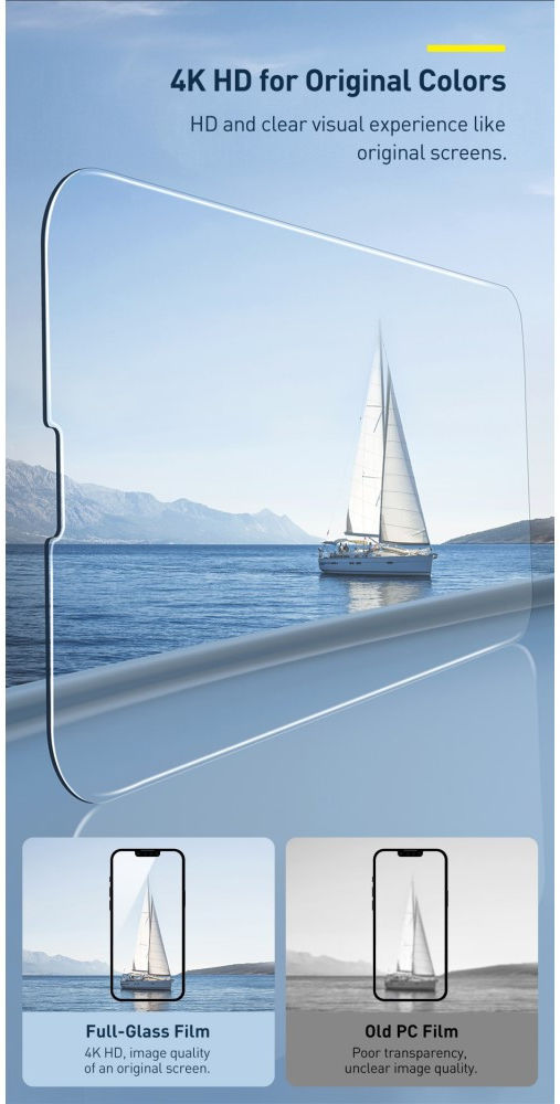 Baseus Apple iPhone 13 / Pro Tempered Glass Screenprotector (2-Pack) afbeelding 19