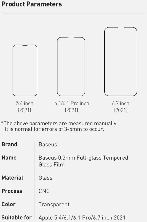 Baseus Apple iPhone 13 / Pro Tempered Glass Screenprotector (2-Pack) afbeelding 27