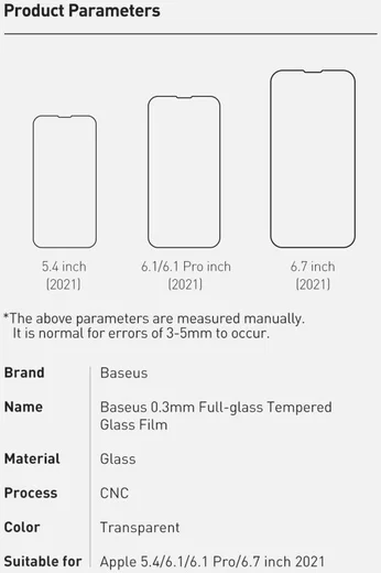 Baseus Apple iPhone 13 / Pro Tempered Glass Screenprotector (2-Pack) afbeelding 27