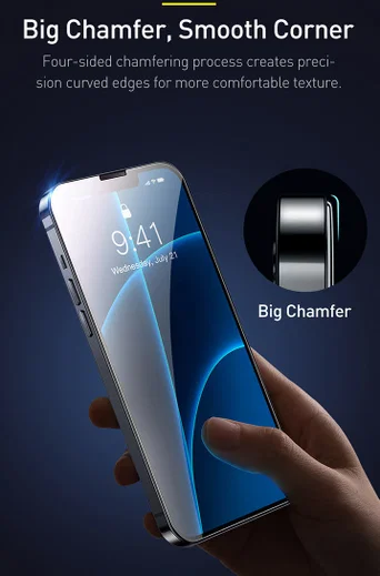 Baseus Apple iPhone 13 / 13 Pro Tempered Glass Screen Protector 2-Pack afbeelding 7