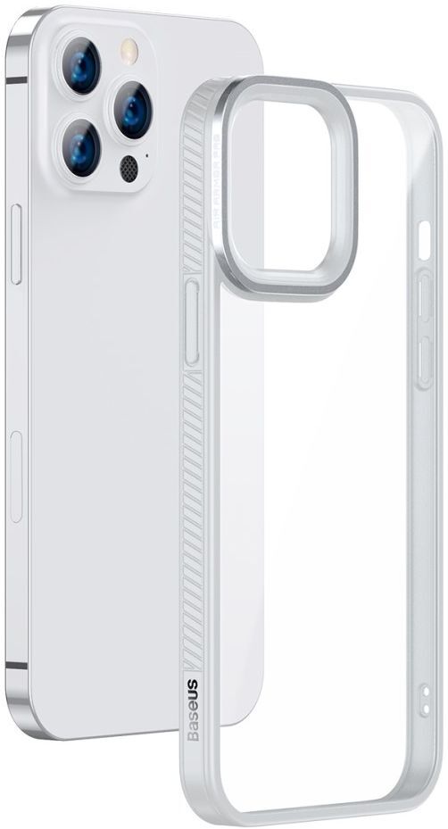 Baseus Apple iPhone 13 Pro Hoesje Back Cover TPU Transparant Grijs afbeelding 2