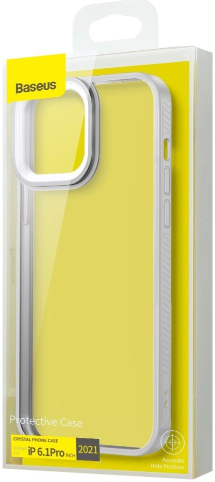 Baseus Apple iPhone 13 Pro Hoesje Back Cover TPU Transparant Grijs afbeelding 12