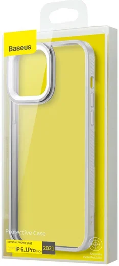Baseus Apple iPhone 13 Pro Hoesje Back Cover TPU Transparant Grijs afbeelding 12