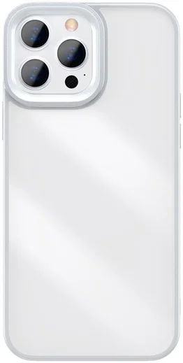 Baseus Apple iPhone 13 Pro Hoesje Back Cover TPU Transparant Grijs afbeelding 1