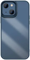 Baseus Apple iPhone 13 Hoesje Back Cover TPU Transparant Blauw afbeelding