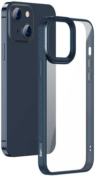 Baseus Apple iPhone 13 Hoesje Back Cover TPU Transparant Blauw afbeelding 2