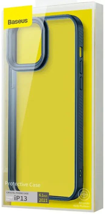Baseus Apple iPhone 13 Hoesje Back Cover TPU Transparant Blauw afbeelding 13