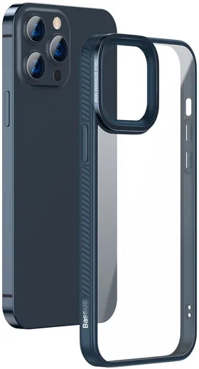 Baseus Apple iPhone 13 Pro Max Hoesje TPU Back Cover Transparant/Blauw afbeelding 1