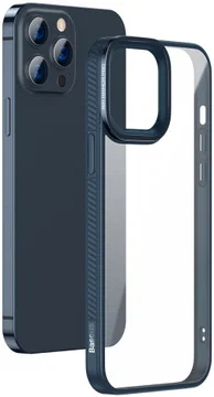 Baseus Apple iPhone 13 Pro Max Hoesje TPU Back Cover Transparant/Blauw