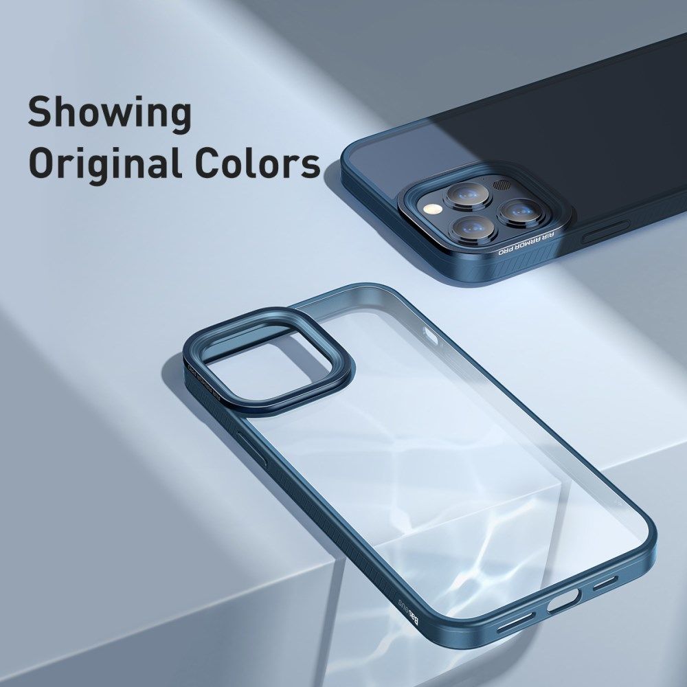 Baseus Apple iPhone 13 Pro Max Hoesje TPU Back Cover Transparant/Blauw afbeelding 9
