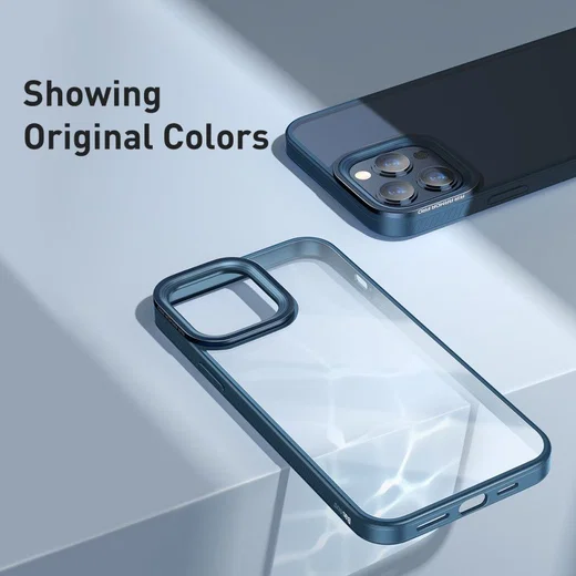 Baseus Apple iPhone 13 Pro Max Hoesje TPU Back Cover Transparant/Blauw afbeelding 9