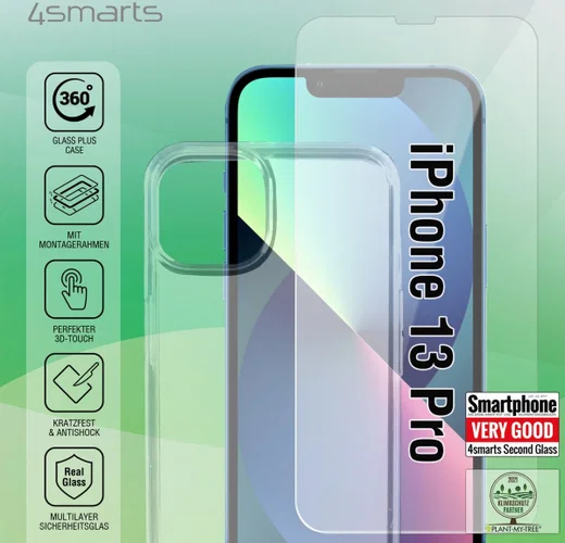 4smarts iPhone 13 Pro Hoesje TPU met Screen Protector met Montageframe afbeelding 2